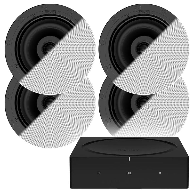 Sonos Amp & 4 x Sonos 6-Inch Ceiling Speakers